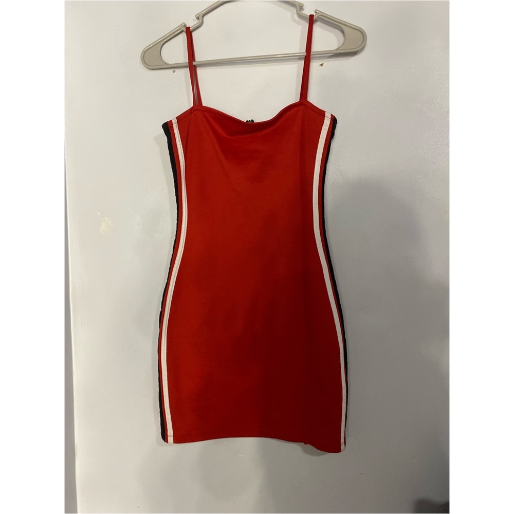 Red mini dress
